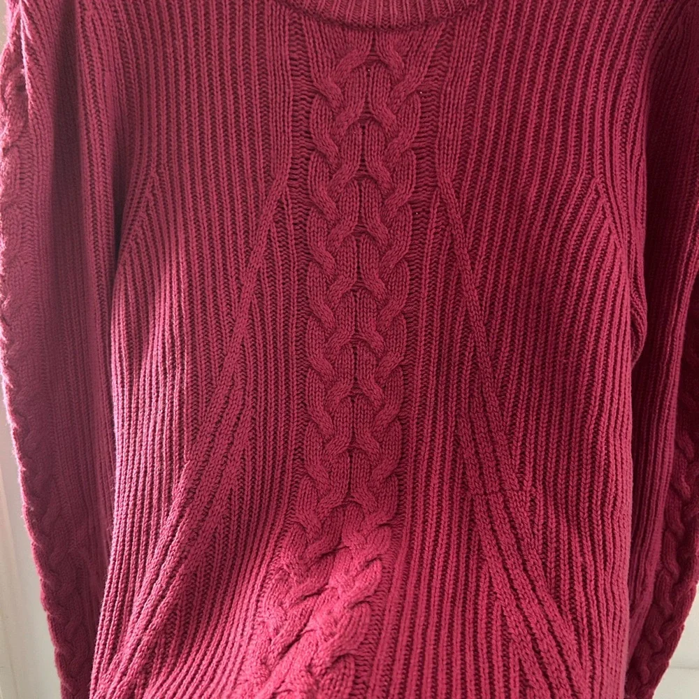 🐐NAADAM Cashmere & Wool Raspberry Cableknit Sweater - Picture 8 of 11